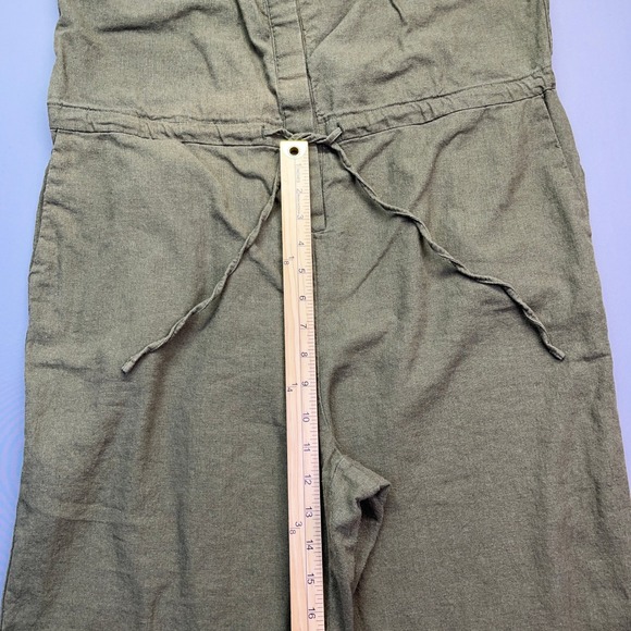 Urban Outfitters Olive Green Jumpsuit Drawstring Waist Casual Comfy‎ L Grunge - Picture 2 of 10